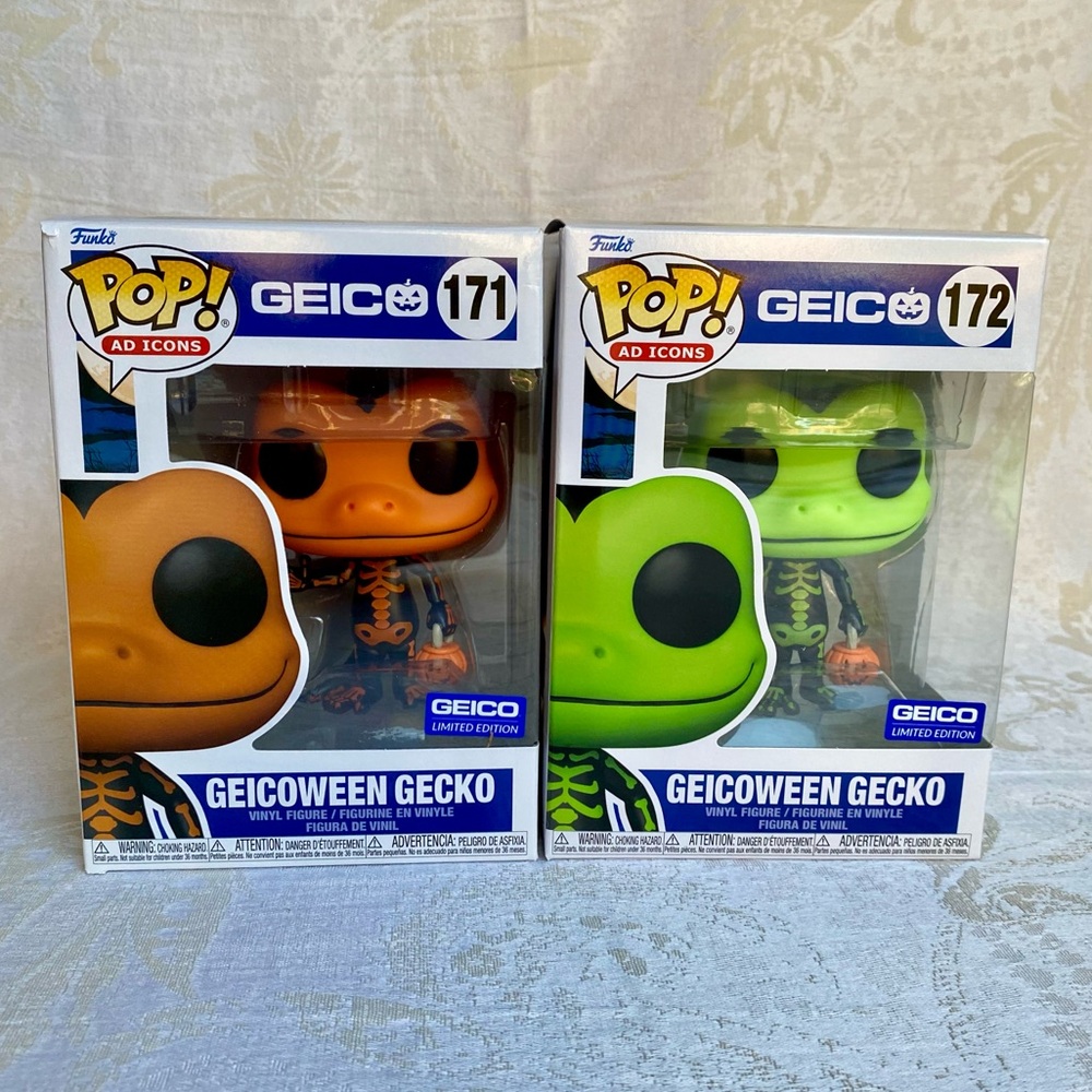 Limited Edition Funko Pop Geicoween Geckos 🆕